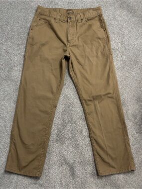 Schmidt’s Men's Tan Work Chinos,-Straight Fit Carpenter, Utility, Durable 34/32